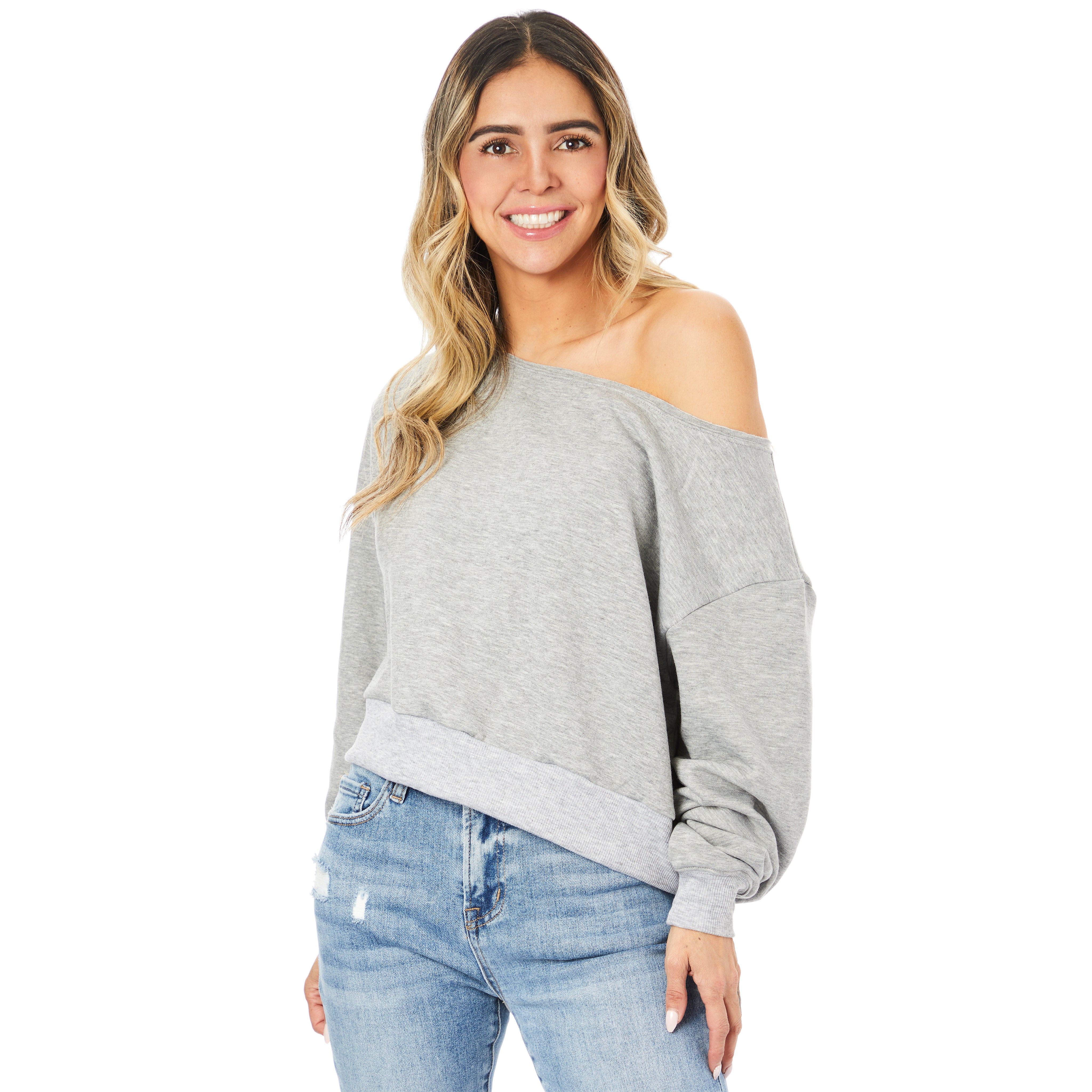 Cloud Soft Off Shoulder Sweatshirt - Denny's