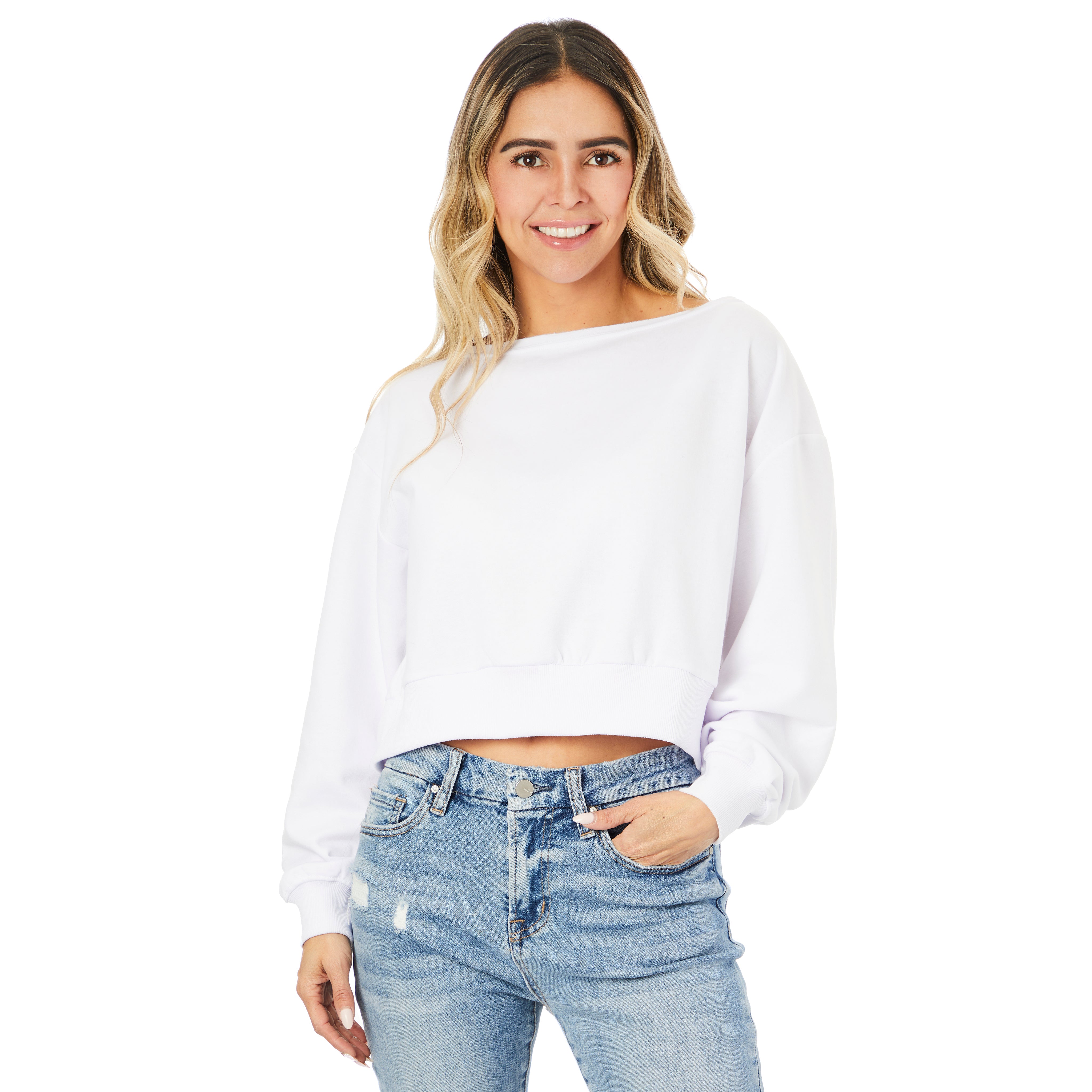 クラネ POWER SHOULDER SHORT SWEAT TOPS Plus Size - Drop Shoulder Sweatshirt - Torrid