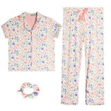 2pc Floral Stripe Jersey Pant Set - Denny's