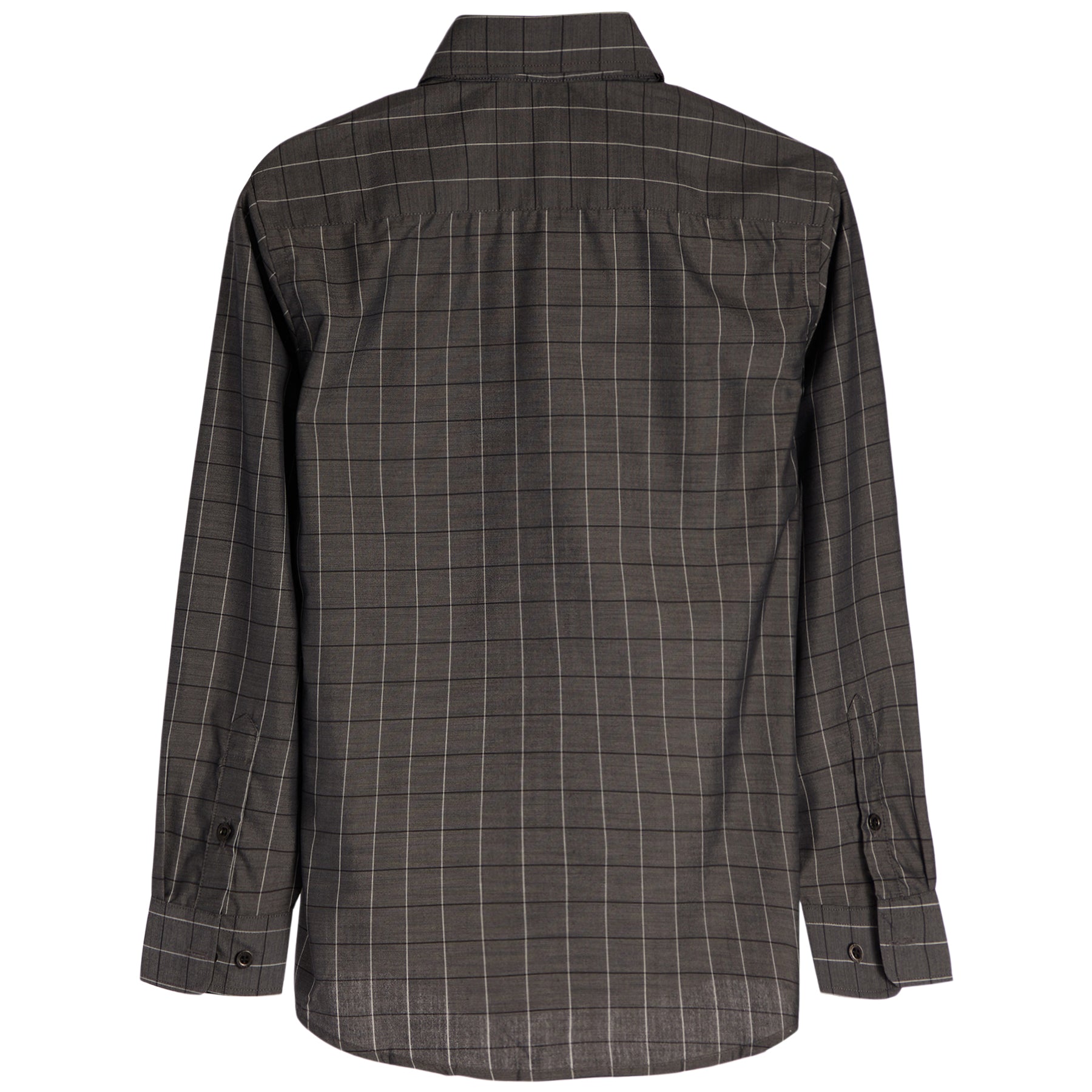 Grey & Blue Plaid Dress Shirt - Denny's