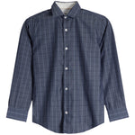 Slate & Navy Plaid Dress Shirt - Denny's