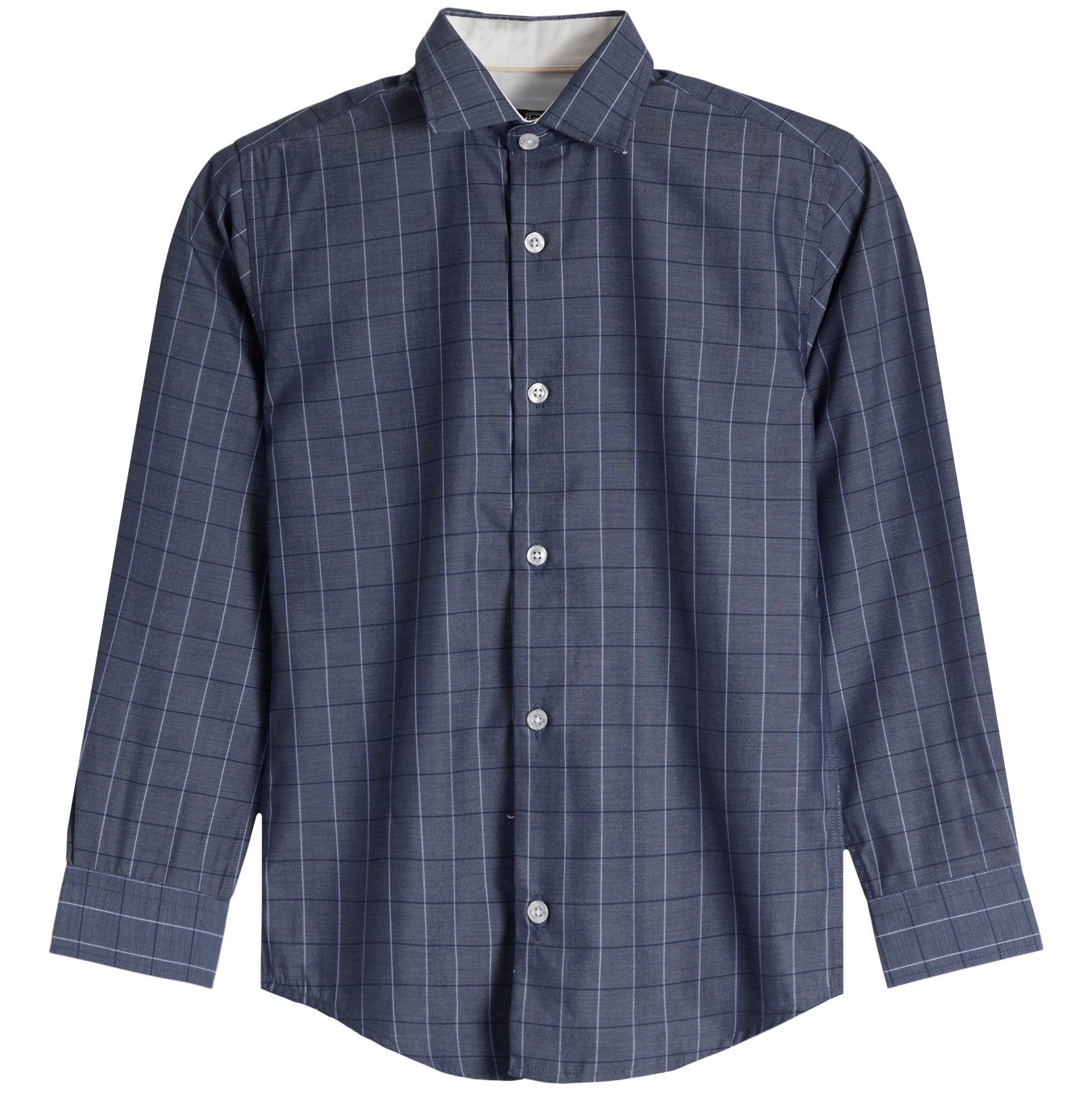 Slate & Navy Plaid Dress Shirt - Denny's
