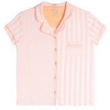 2pc Pink/White Stripe Jersey Pant Set - Denny's