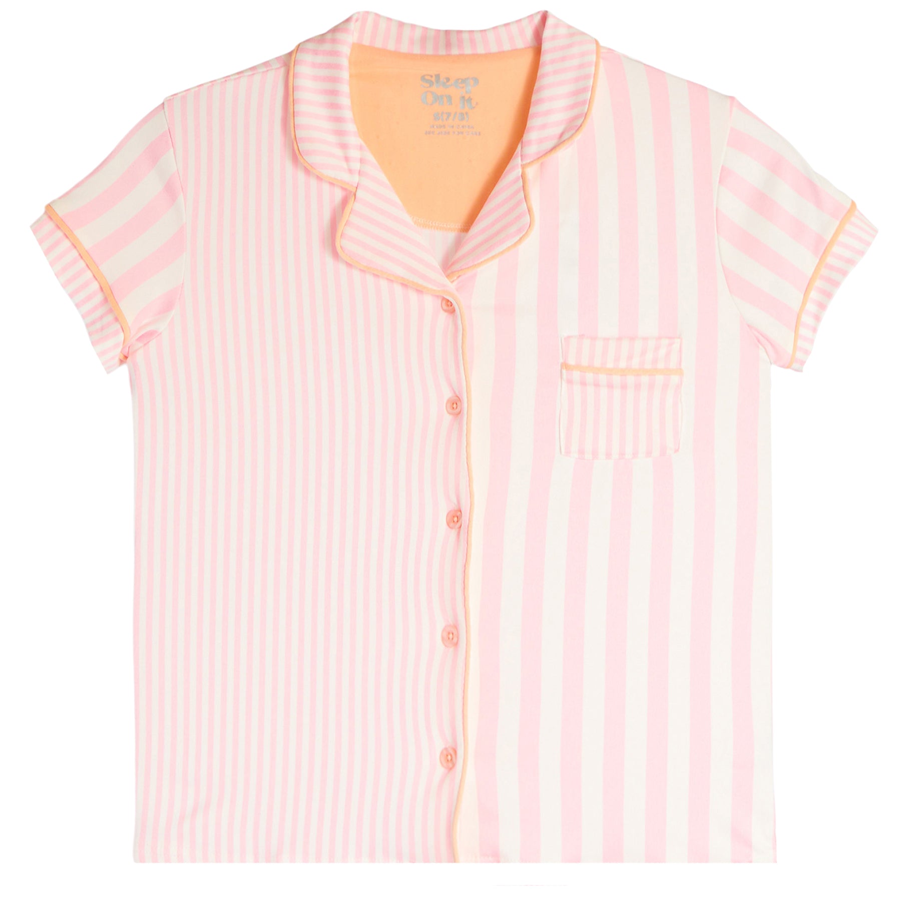 2pc Pink/White Stripe Jersey Pant Set - Denny's