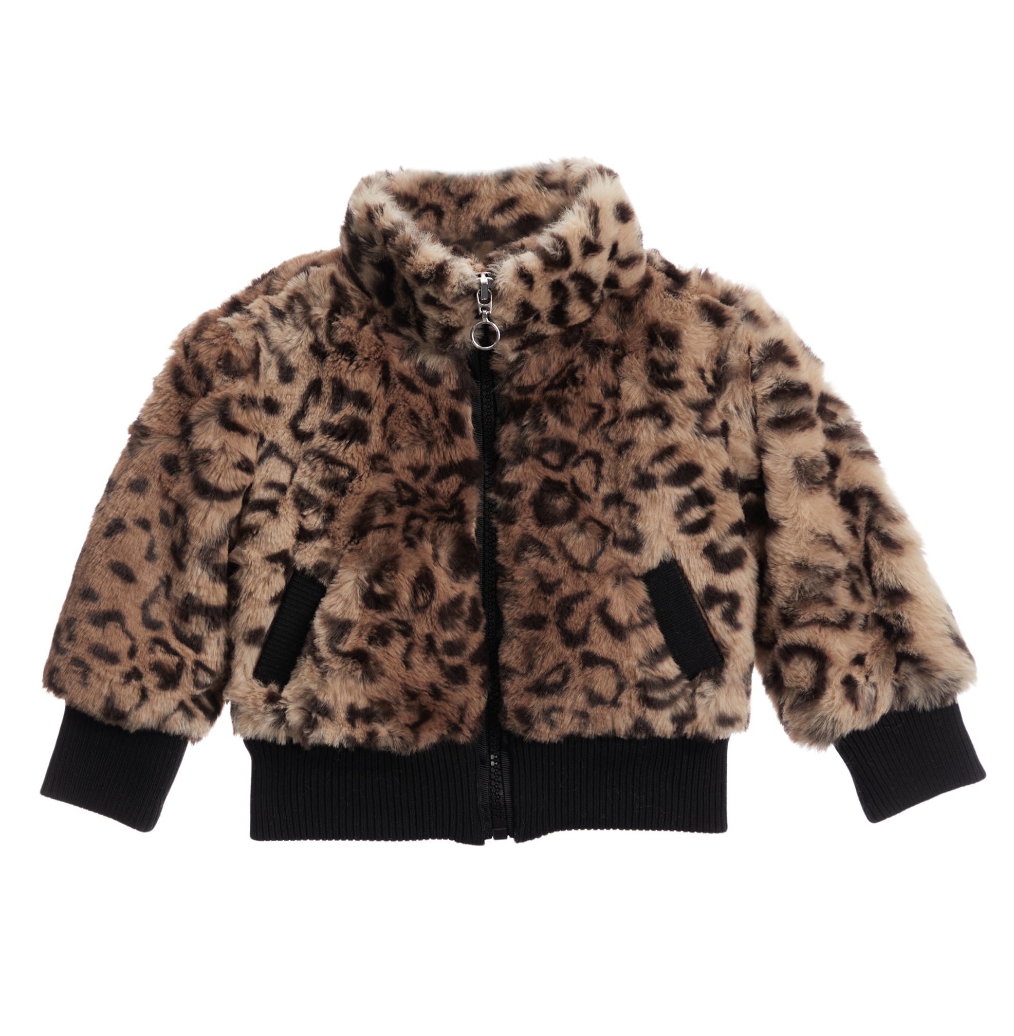 Faux Fur Leopard Bomber Jacket - Denny's
