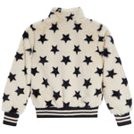Allover Star Faux Fur Bomber Jacket - Denny's