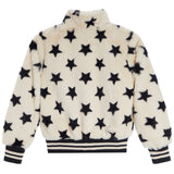 Allover Star Faux Fur Bomber Jacket - Denny's