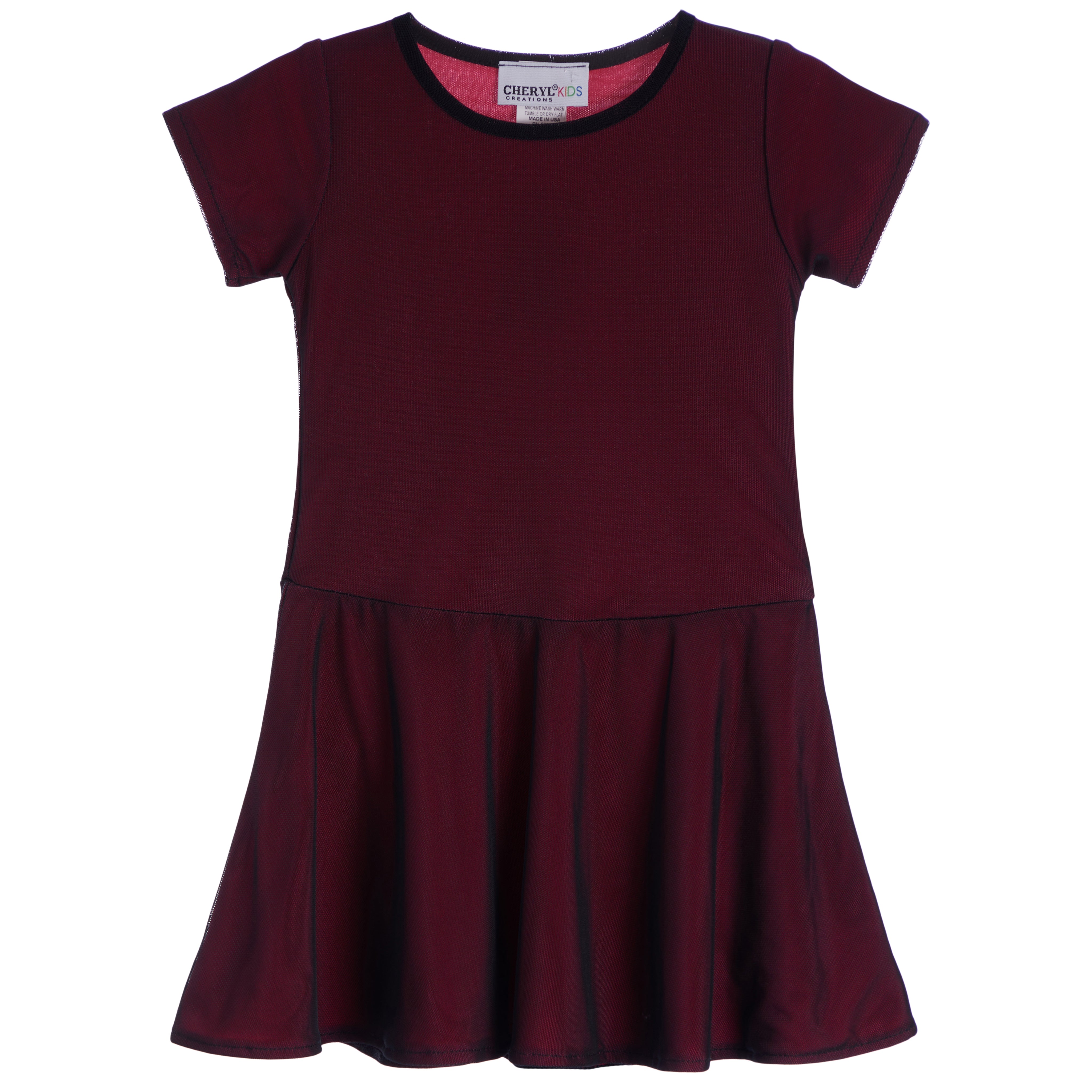 Mesh Overlay Skater Dress - Denny's
