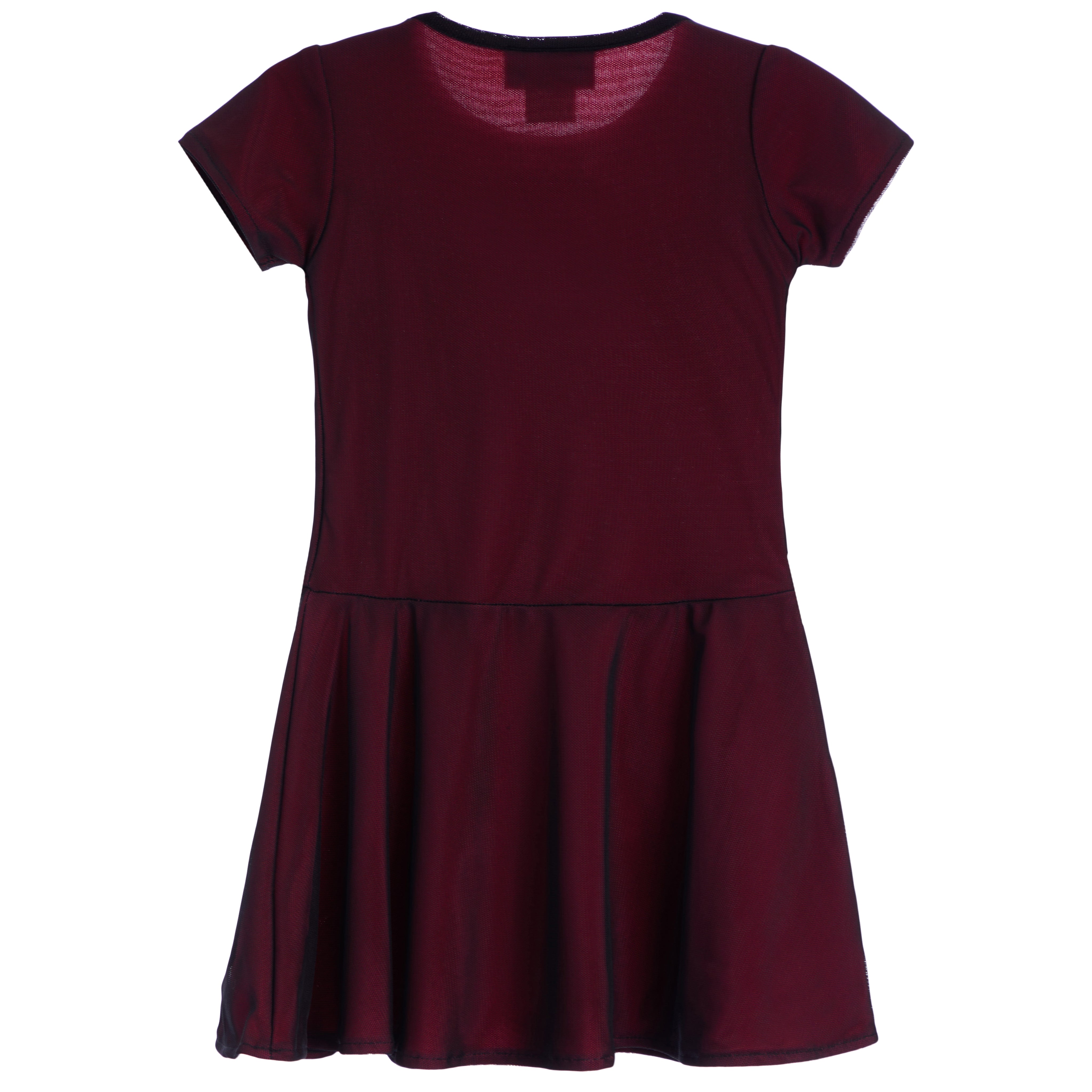 Mesh Overlay Skater Dress - Denny's
