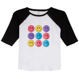 Multi Smiley 3/4 Raglan Tee - Denny's