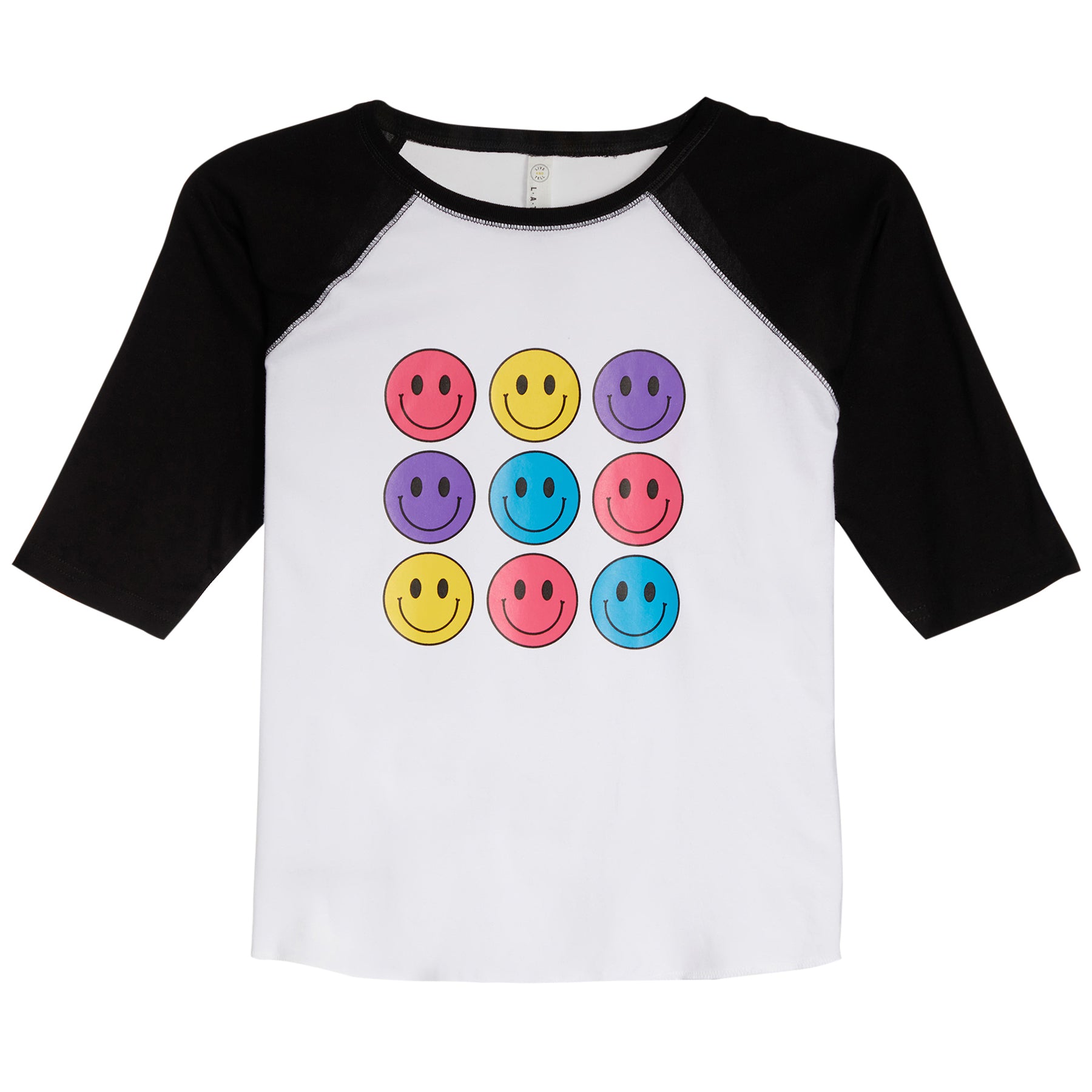 Multi Smiley 3/4 Raglan Tee - Denny's