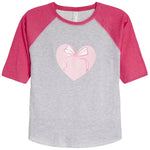 Heart Bow 3/4 Raglan Tee - Denny's