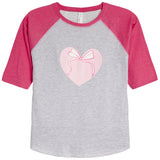 Heart Bow 3/4 Raglan Tee - Denny's