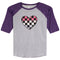 Multi Checkered Heart 3/4 Raglan Tee - Denny's
