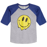 Drippy Smiley 3/4 Raglan Tee - Denny's