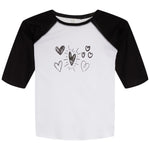 Multi Hearts 3/4 Raglan Tee - Denny's