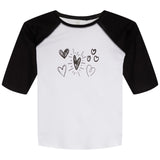 Multi Hearts 3/4 Raglan Tee - Denny's