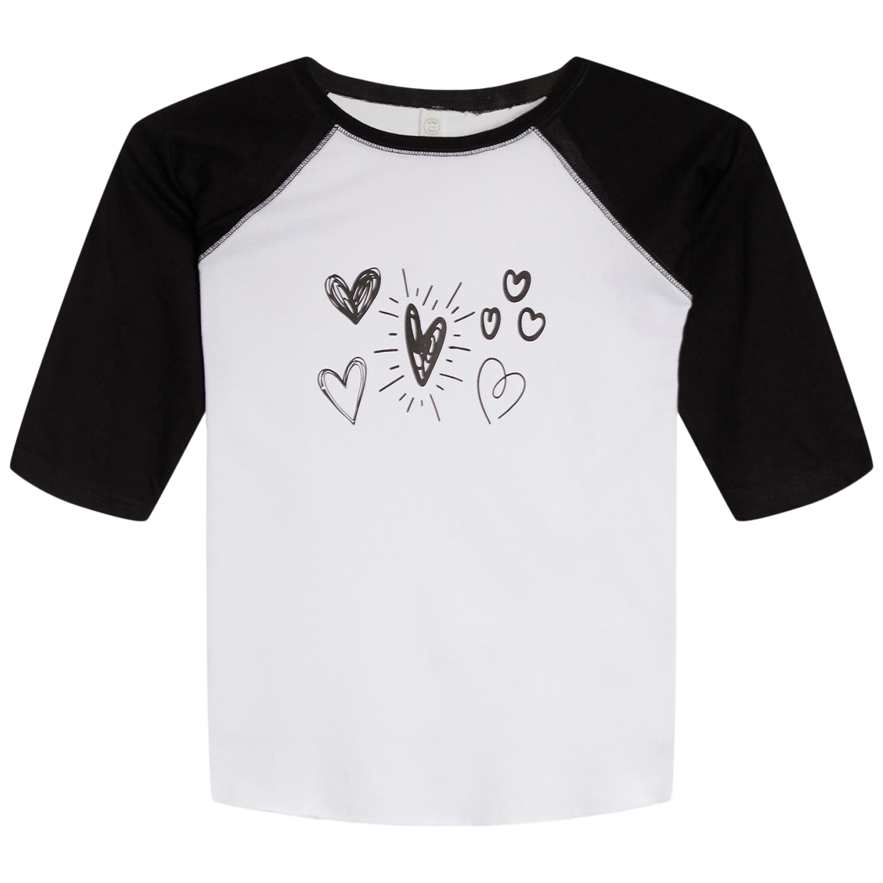 Multi Hearts 3/4 Raglan Tee - Denny's