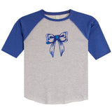 3/4 Tee With Royal Heart Bow