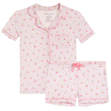 Cherry Stripes Short Sleeve PJ Set