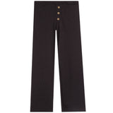 Pocket And Buttons Waffle Flare Pant