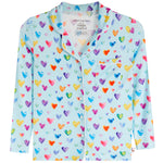 Water Color Hearts Long Sleeve Lounge Set - Denny's