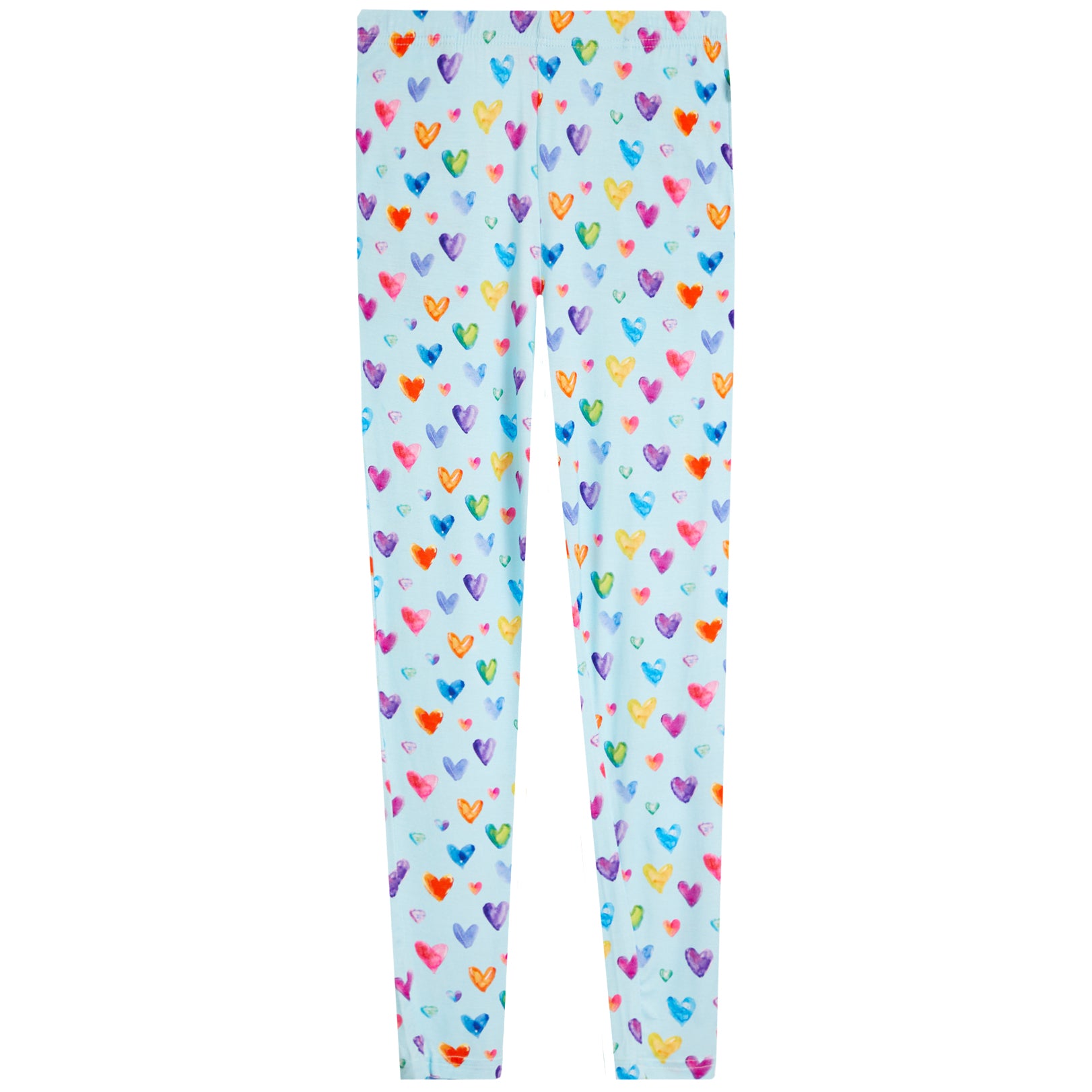 Water Color Hearts Long Sleeve Lounge Set - Denny's