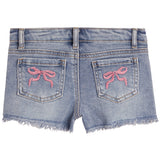 Denim Short With Bow Pocket