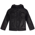 Sherpa Lined Faux Leather Biker Jacket - Denny's