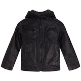 Sherpa Lined Faux Leather Biker Jacket - Denny's