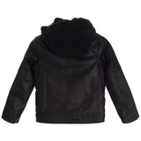 Sherpa Lined Faux Leather Biker Jacket - Denny's