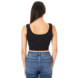 Ribbed Zip Crop Tank - Denny's