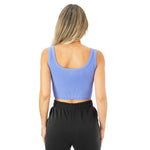 Ribbed Zip Crop Tank - Denny's