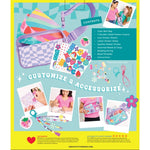 Product packaging for a craft kit with colorful items and images of children using the kit.