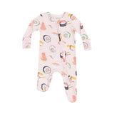 Sushi Pink Zip Footie - Denny's