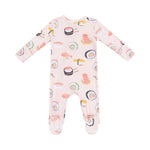 Sushi Pink Zip Footie - Denny's