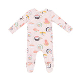 Sushi Pink Zip Footie - Denny's