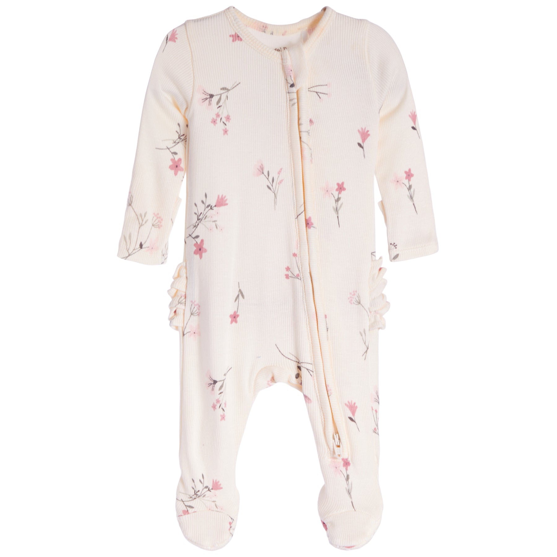 Rib Wispy Floral Footie - Denny's