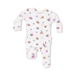 Footballs & Bows Thermal Footie - Denny's