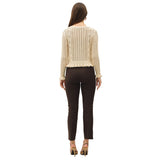 Pointelle Ruffle Cardigan