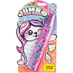 Mermaid Kitty Jumbo Creativity Crayon in its original retail blister packaging. The crayon is pink with colorful crayon pieces inside, 