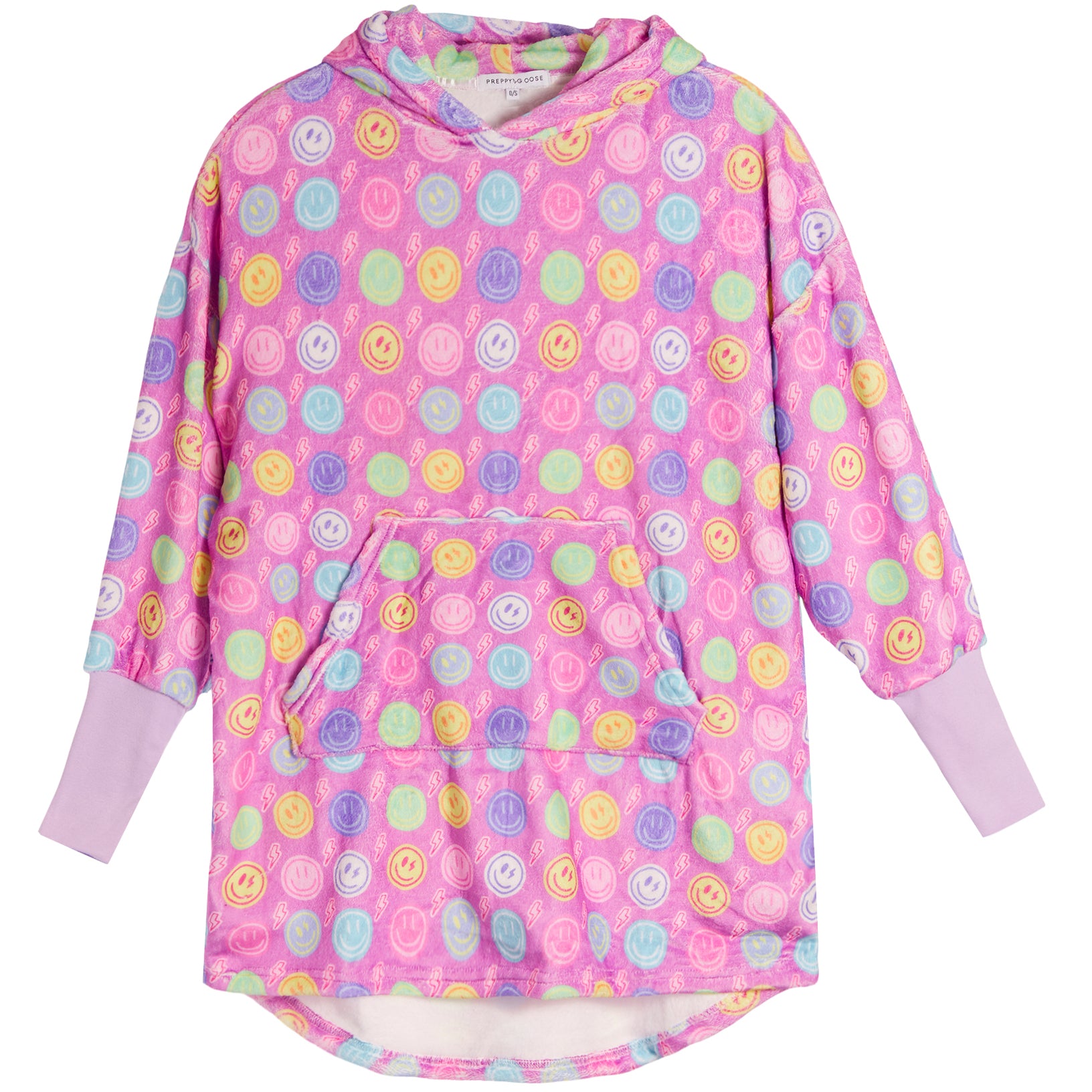 Smiley Faces Oversized Hoodie - Denny's