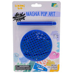 Magna Pop Art product packaging with blue playboard and stylus on a white background