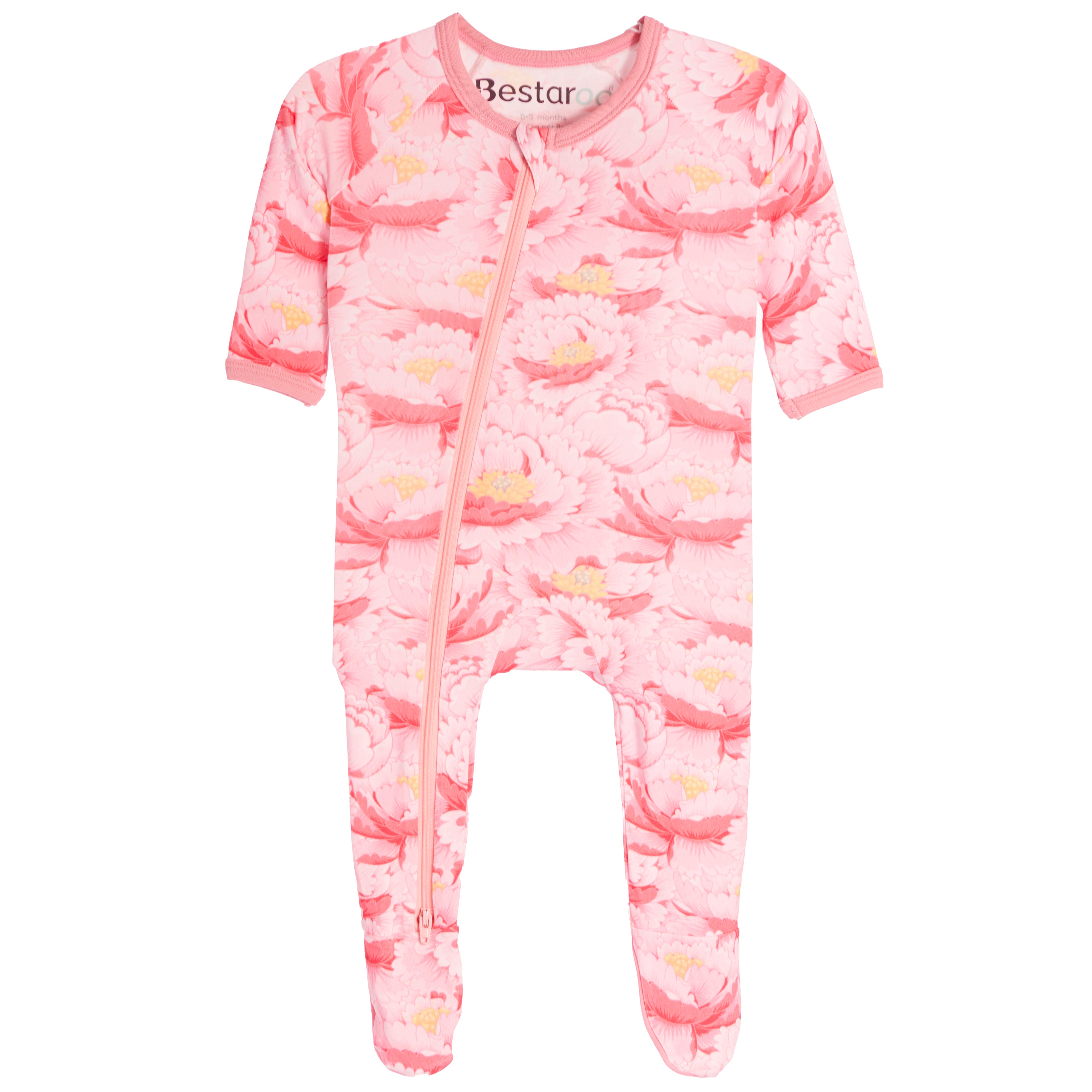 Pink and Yellow Florals Footie - Denny's