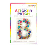 B Confetti Sticker Letter Patch - Denny's