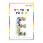 E Confetti Sticker Letter Patch - Denny's