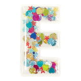 E Confetti Sticker Letter Patch - Denny's