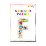 F Confetti Sticker Letter Patch - Denny's