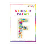 F Confetti Sticker Letter Patch - Denny's