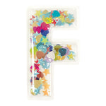 F Confetti Sticker Letter Patch - Denny's